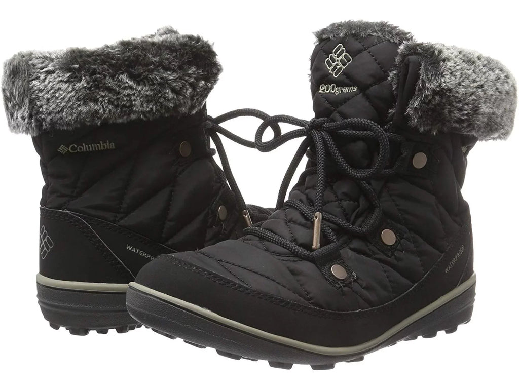 Columbia Women's Heavenly Shorty Omni-Heat Snow Boot, 10, Black/Kettle