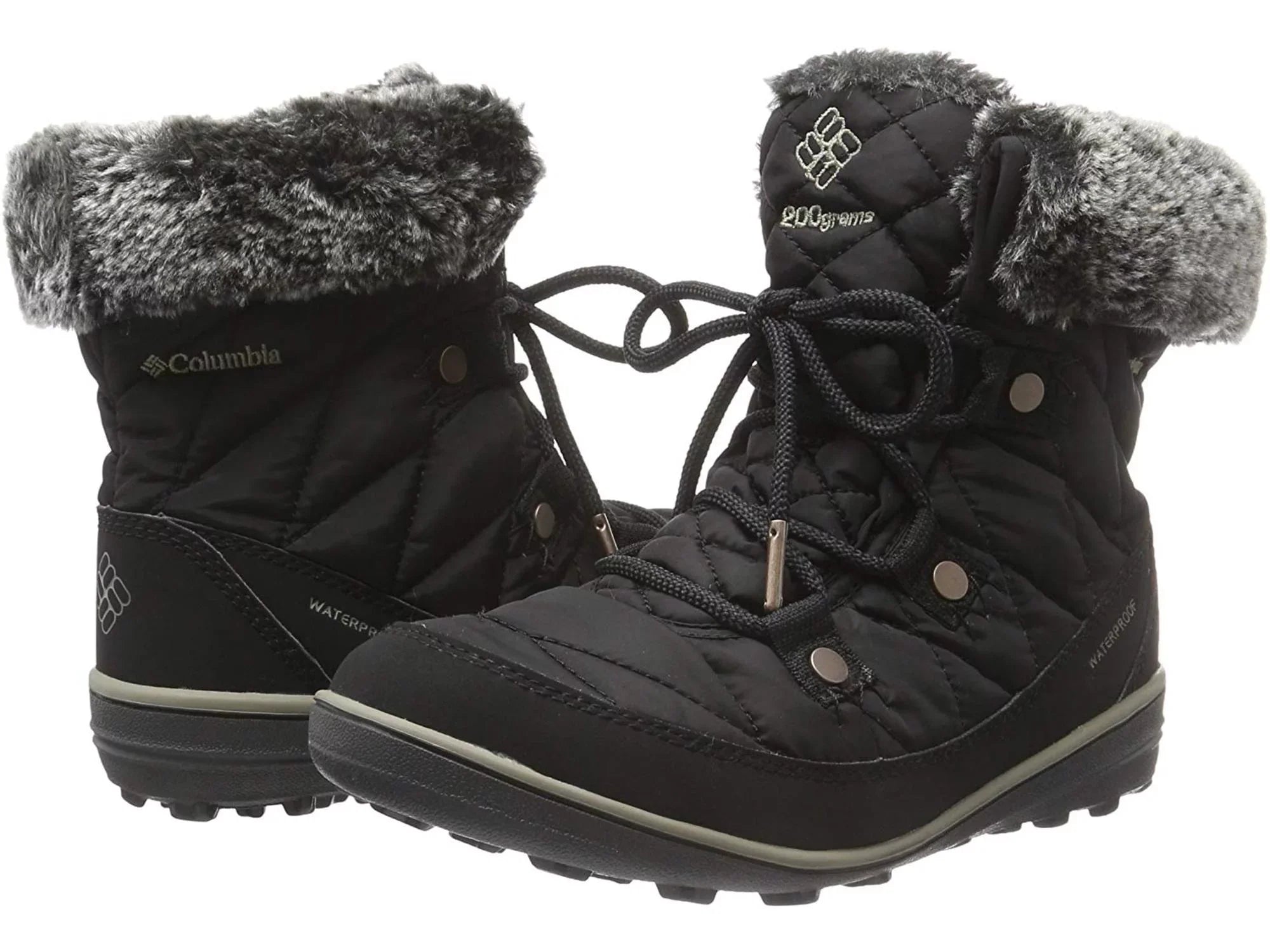 Columbia Women's Heavenly Shorty Omni-Heat Snow Boot, 10, Black/Kettle