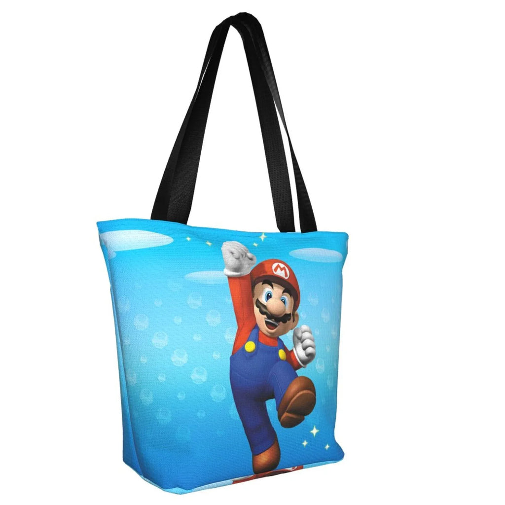 Funny Super Mario Women's Tote Bag Large Capacity Shoulder Handbag For Travel Beach Shopping Business Work School