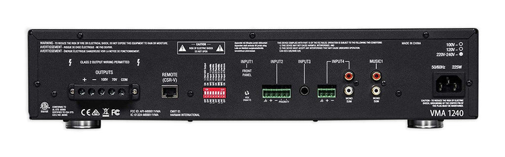 JBL VMA1240 Commercial/Restaurant 240W 70v Amplifier+(6) JBL 5.25" Wall Speakers
