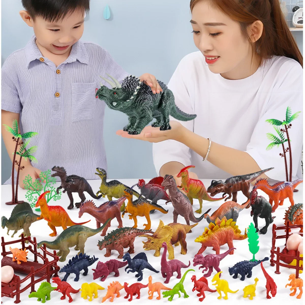 Imoment Jumbo Dinosaur Toys for Kids,Large T-Rex Toys for Dinosaur Lovers, Dinosaur Toys for Boys Girls Kids 3-7 Years Old,68PCS