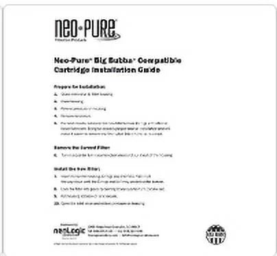 Neo-Pure 1 Micron Big Bubba Depth Cartridge BB150-HMB01 Replacement Filter Compatible with Watts BBC-150-D1 Big Bubba BBH-150 housing