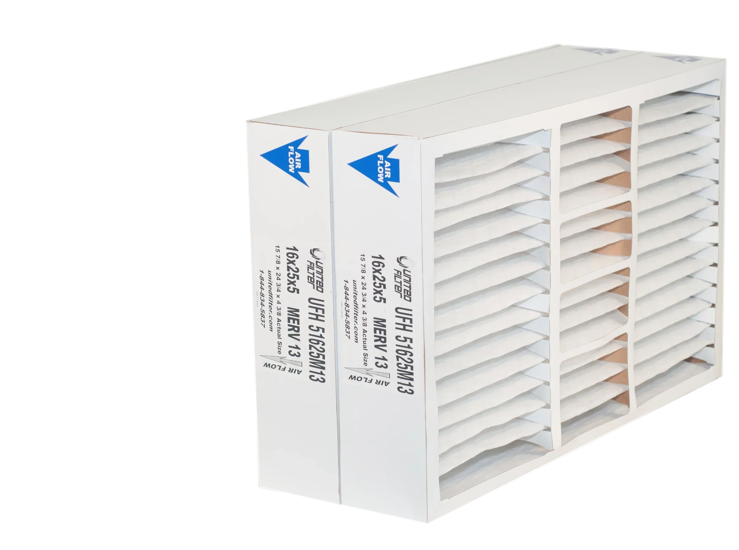 16x25x5 MERV 13  Honeywell Replacement Furnace Air Filter  Free Shipping  Case of 2