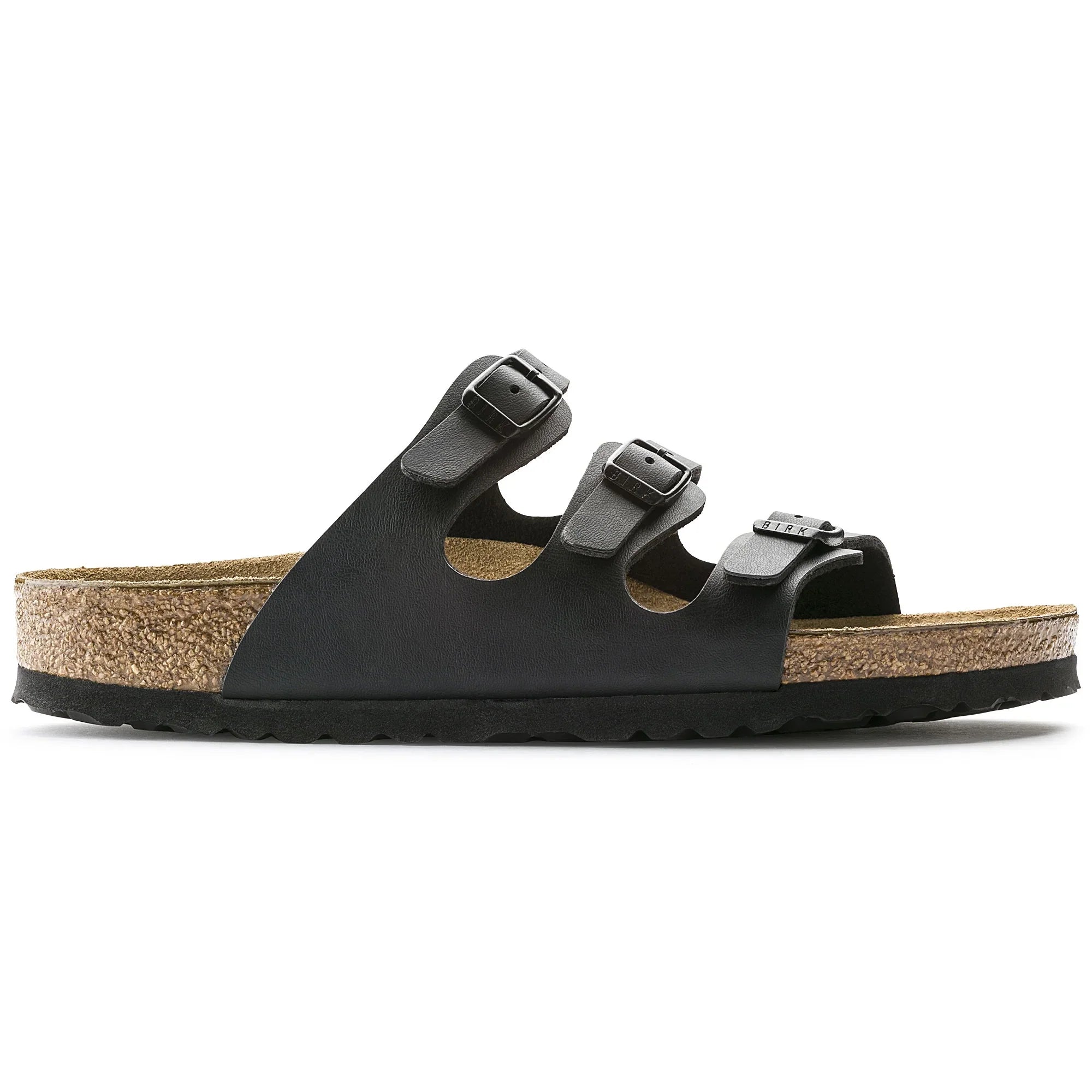 BIRKENSTOCK Women's Florida Soft Footbed Black Birko-Flor Sandal - 0053011 8-8.5 Narrow BLACK BFL