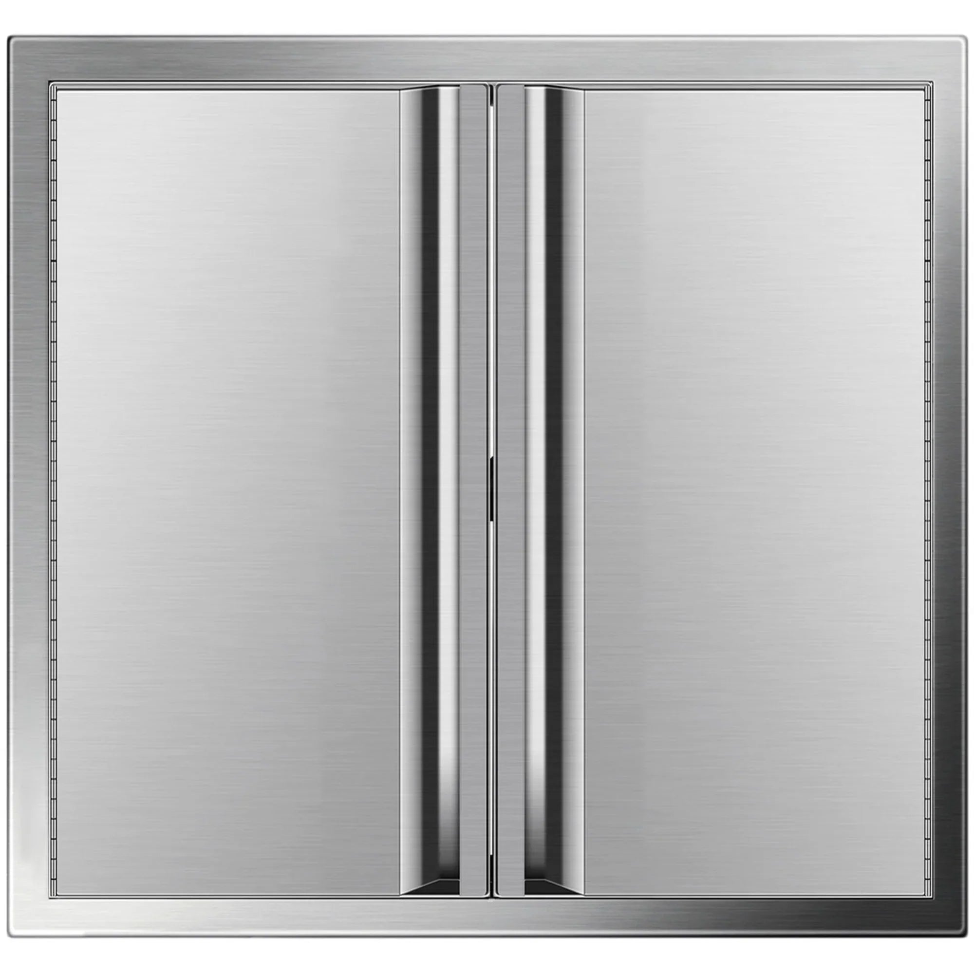 24"x 24" Bbq Access Double Door Outdoor Kitchen Island Stainless Steel Walled