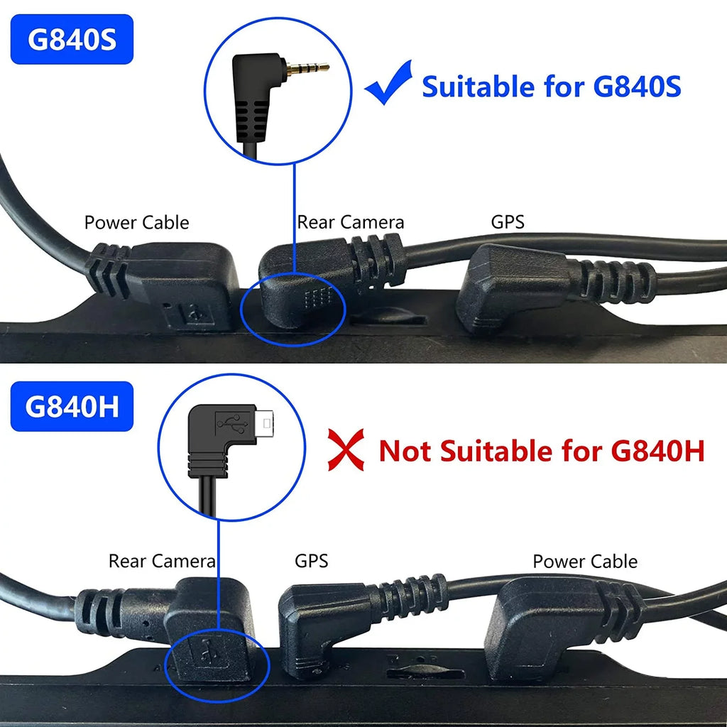 33Feet Rear Camera Extension Cord Cable (4 pin,2.5mm) for G840S / G840H / G850 / G900 / T10 Plus, not Suitable