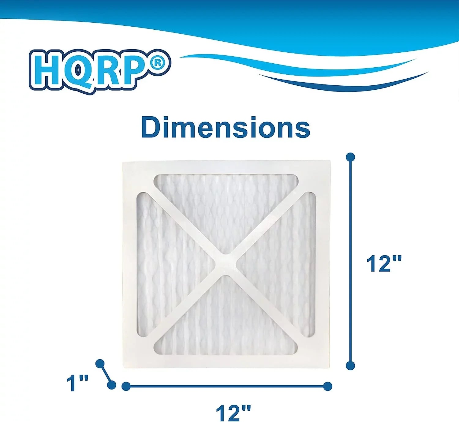 HQRP 2-pack MERV 6 Pleated AC Furnace Air Filter, 12x12x1 Inches