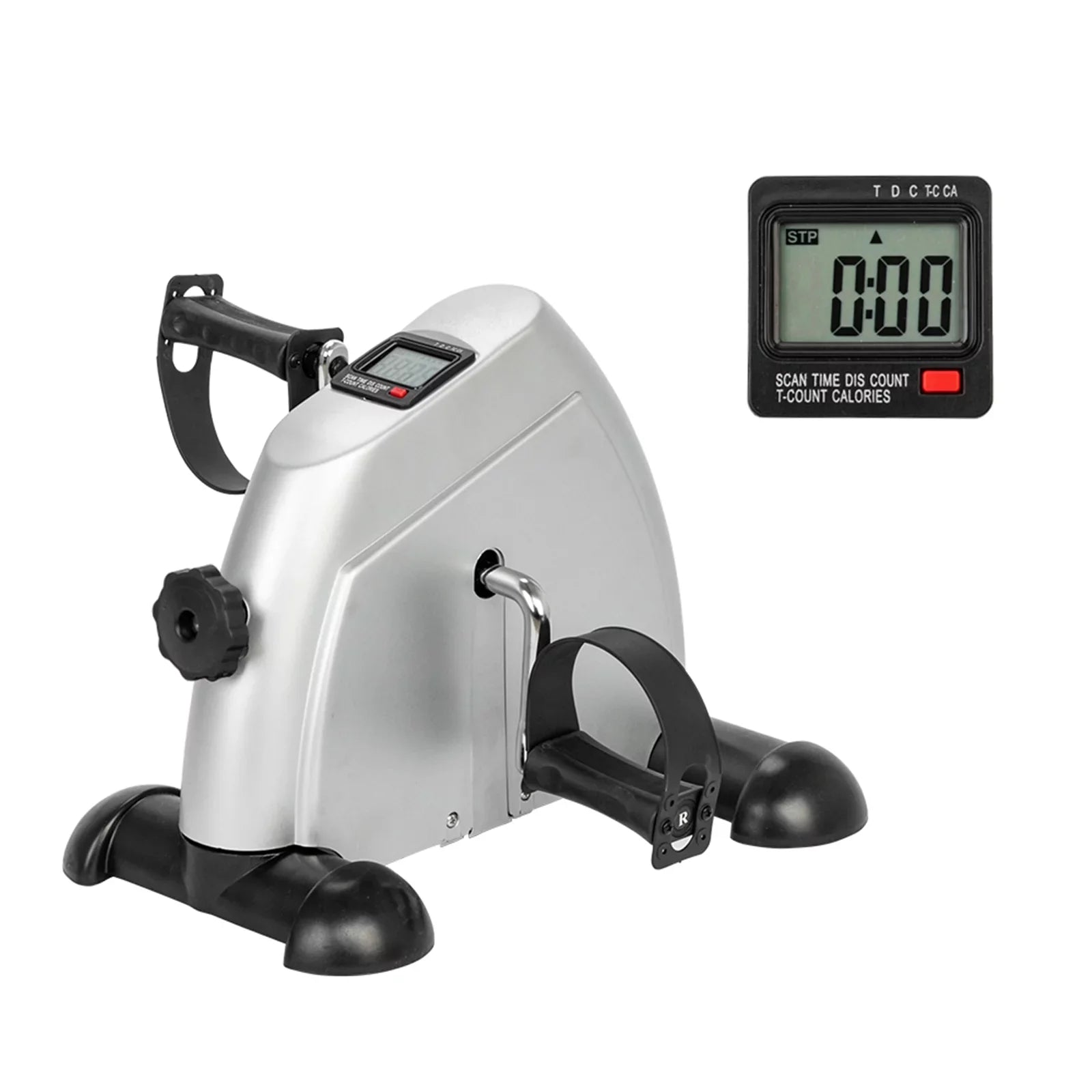 Buyweek W002K Home Use Hands and Feet Trainer Mini Exercise Bike Silver