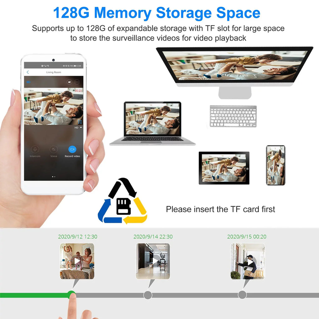 iNova 1080P FHD WiFi IP Camera Two-Way Audio Security Surveillance Camera IP65 Waterproof
