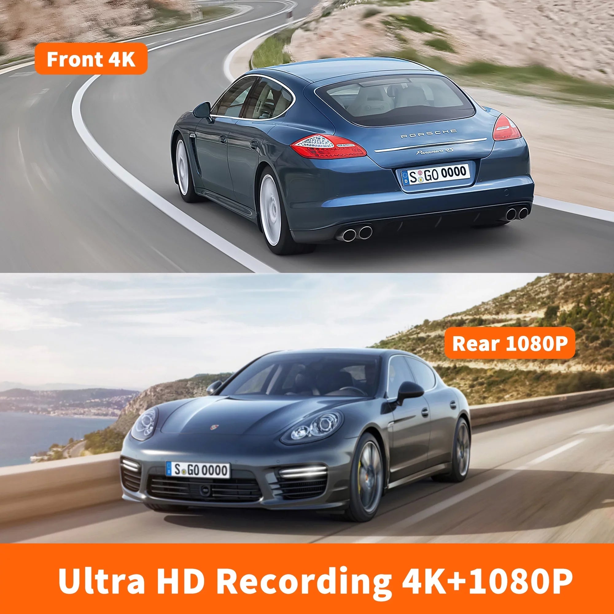 NEXPOW Dash Cam, 4K Dash Cam Front and Rear with Built-in GPS, Car Camera with 1.47" IPS Screen, Night Vision, 170° Wide Angle, Super Capacitor, WDR, 24H Parking Mode, Support 128GB Max