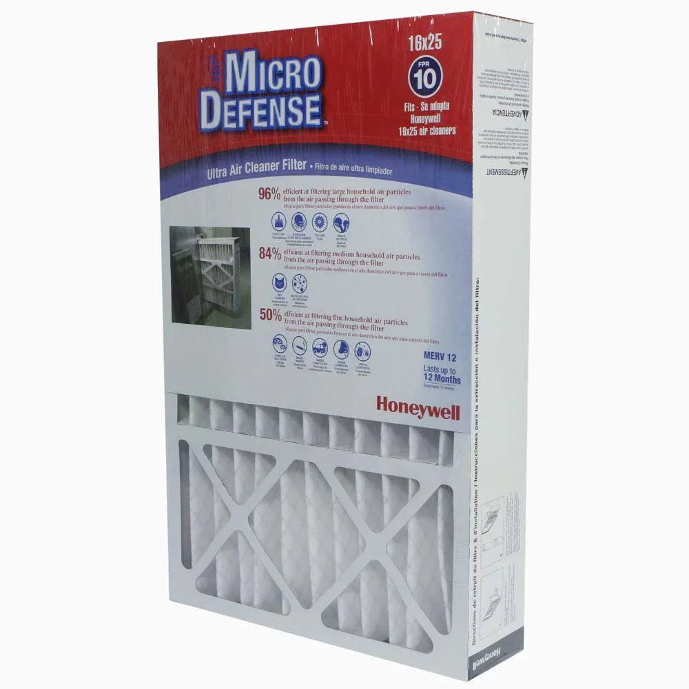 Honeywell Home Air Filter,MERV 12,16x25x4"