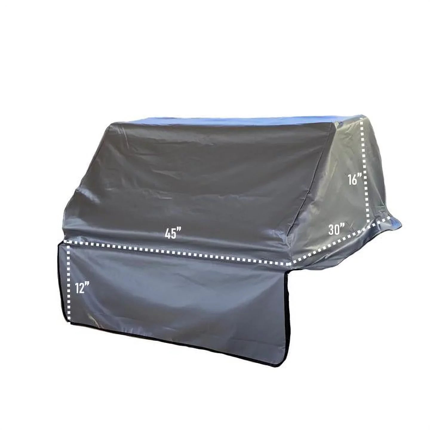 Covered Living Built-In BBQ Outdoor Gas Grill Cover 45"L x 30"D x 16"H Vinyl Grey