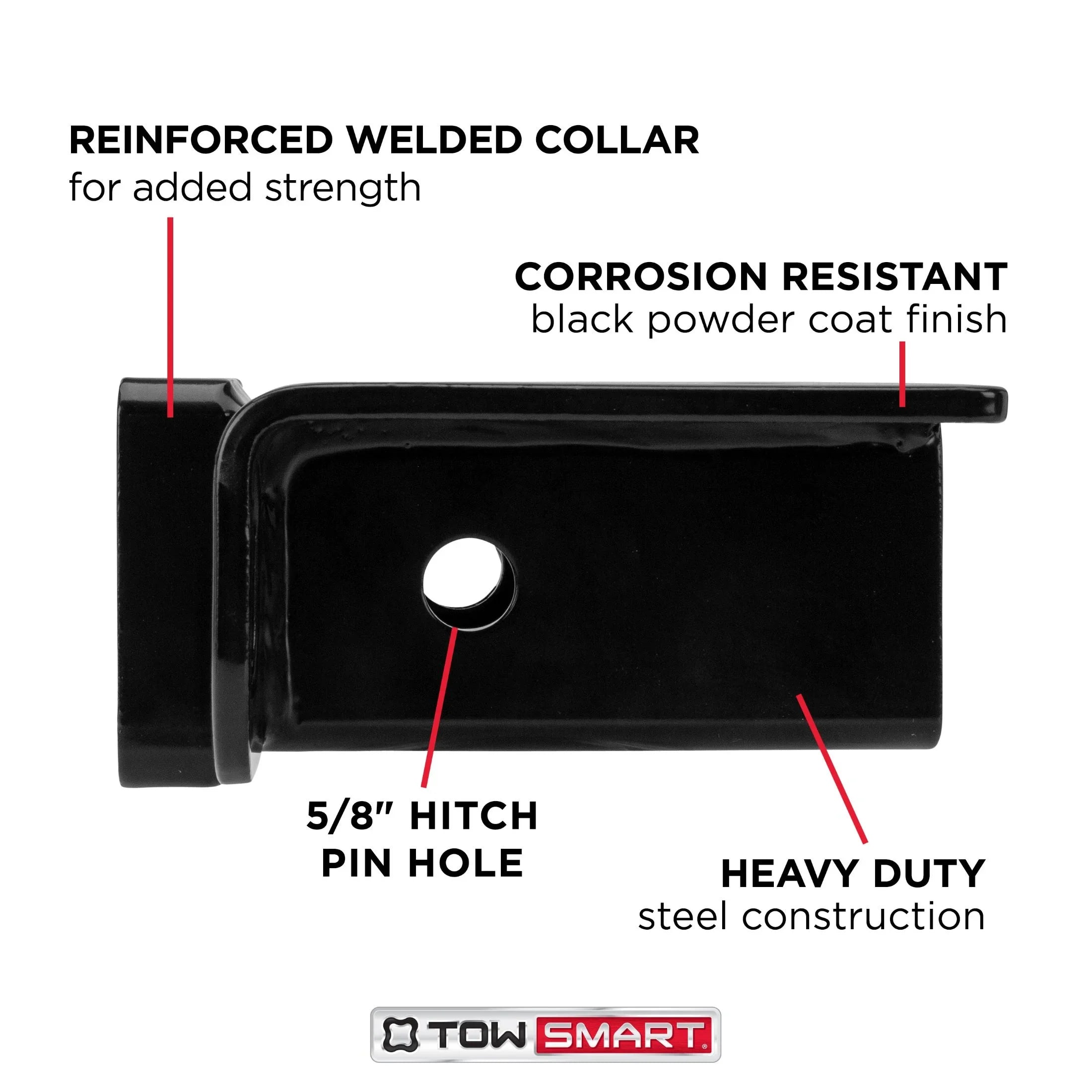 TowSmart 7285 Class II Step Bumper Receiver Hitch 2" Receiver Opening, Black