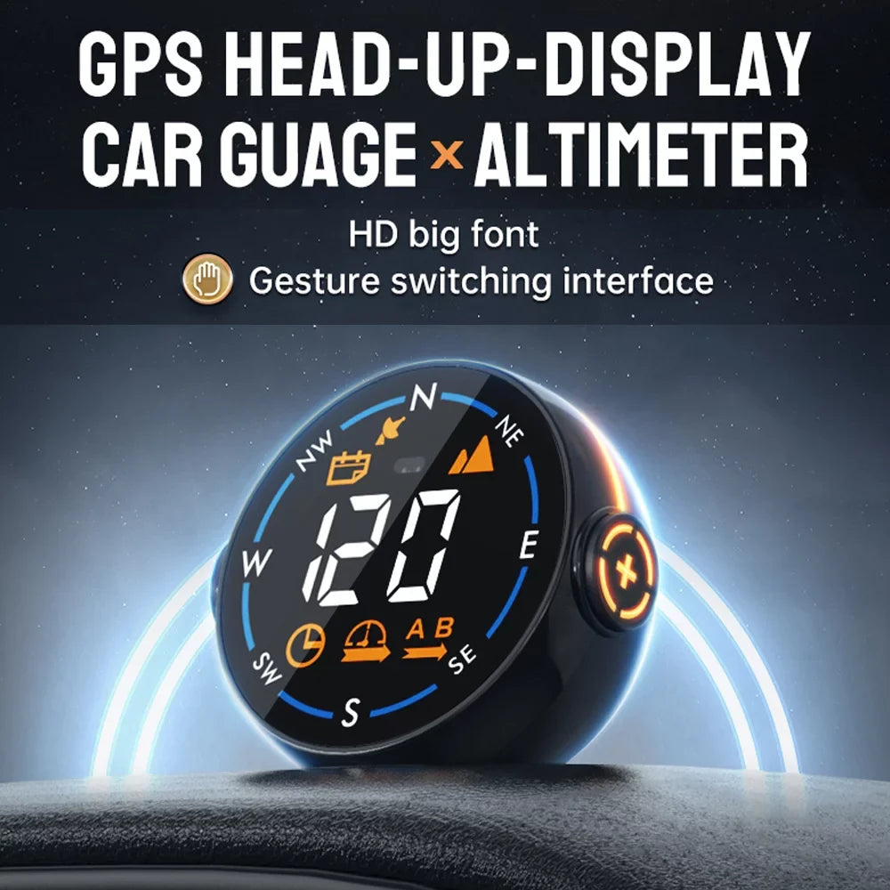 Digital Car GPS Speedometer H600G - Accurate Speed and Altitude Meter with Head-Up Panel - Enhance Your Driving Experience with Global Positioning System