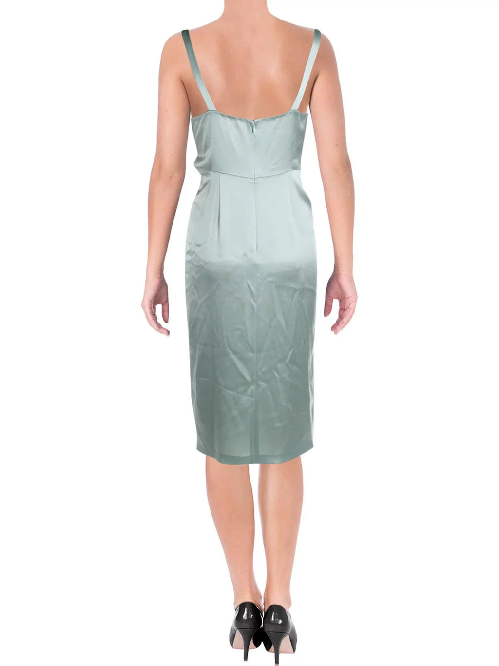 JILL STUART Womens Green Sleeveless Above The Knee Sheath Evening Dress Size: 8