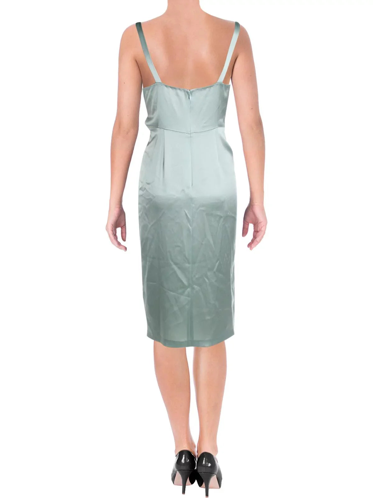 JILL STUART Womens Green Sleeveless Above The Knee Sheath Evening Dress Size: 8