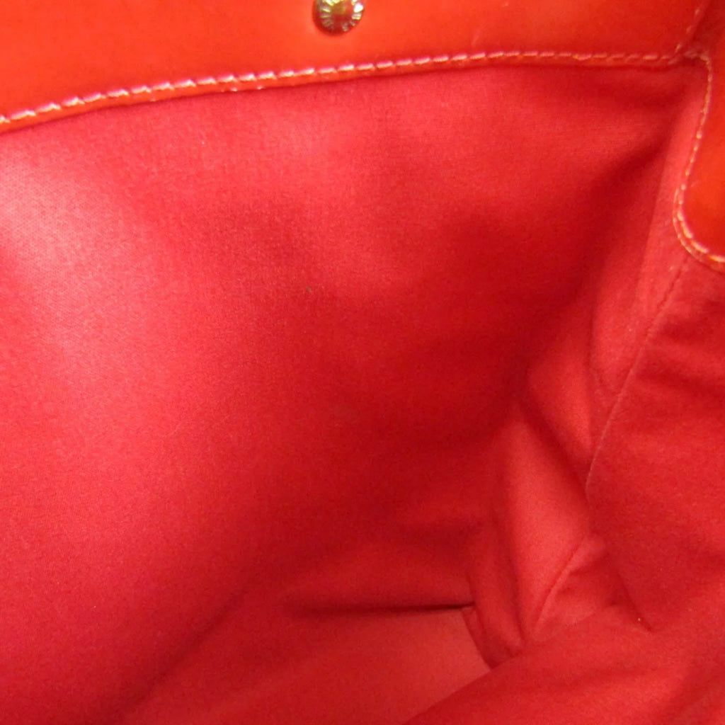 Pre-Owned Louis Vuitton Monogram Vernis Reade MM M91086 Women's Handbag Rouge (Good)