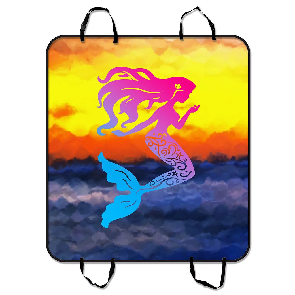 GCKG Mermaid Pet Car Seat Cover,Mermaid Pet Car Seat Cover Dog Car Seat Mat Hammock Cargo Mat Trunk Mat For Cars Trucks and SUV 54x60 inches