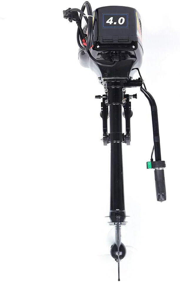 Miumaeov 4HP 1000W Electric Outboard Motor, Boat Engine Heavy Duty Outboard Trolling Motor Propeller Electric Start Marine Trolley Driver Brushless Motor Propeller