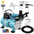 New 3 Airbrush & Compressor Kit Dual-Action Spray Air Brush Set Tattoo Nail Art