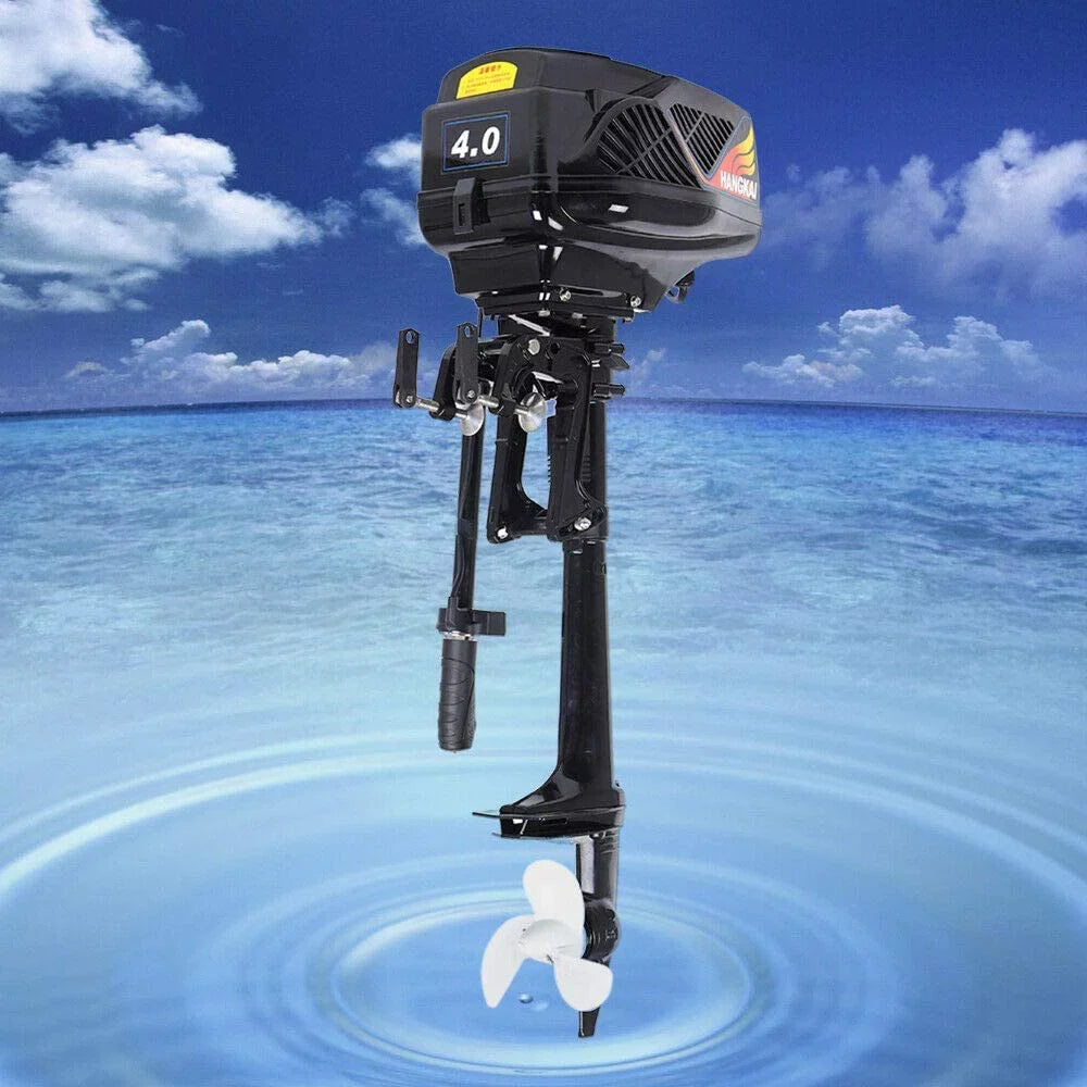Miumaeov 4HP 1000W Electric Outboard Motor, Boat Engine Heavy Duty Outboard Trolling Motor Propeller Electric Start Marine Trolley Driver Brushless Motor Propeller