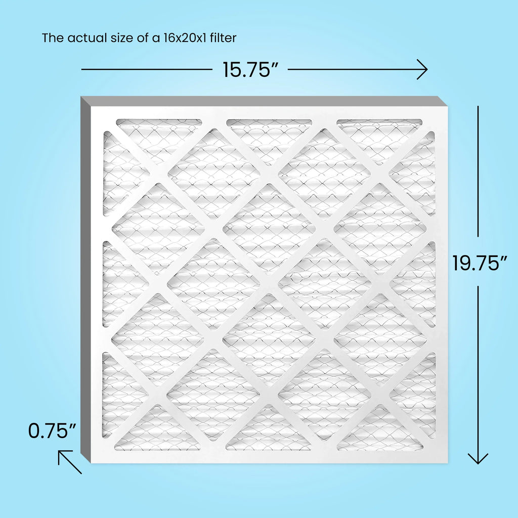 Simply Filters, 16x20x1 Air Filter, MERV 11, MPR 1000, AC Furnace Air Filter, 6-Pack