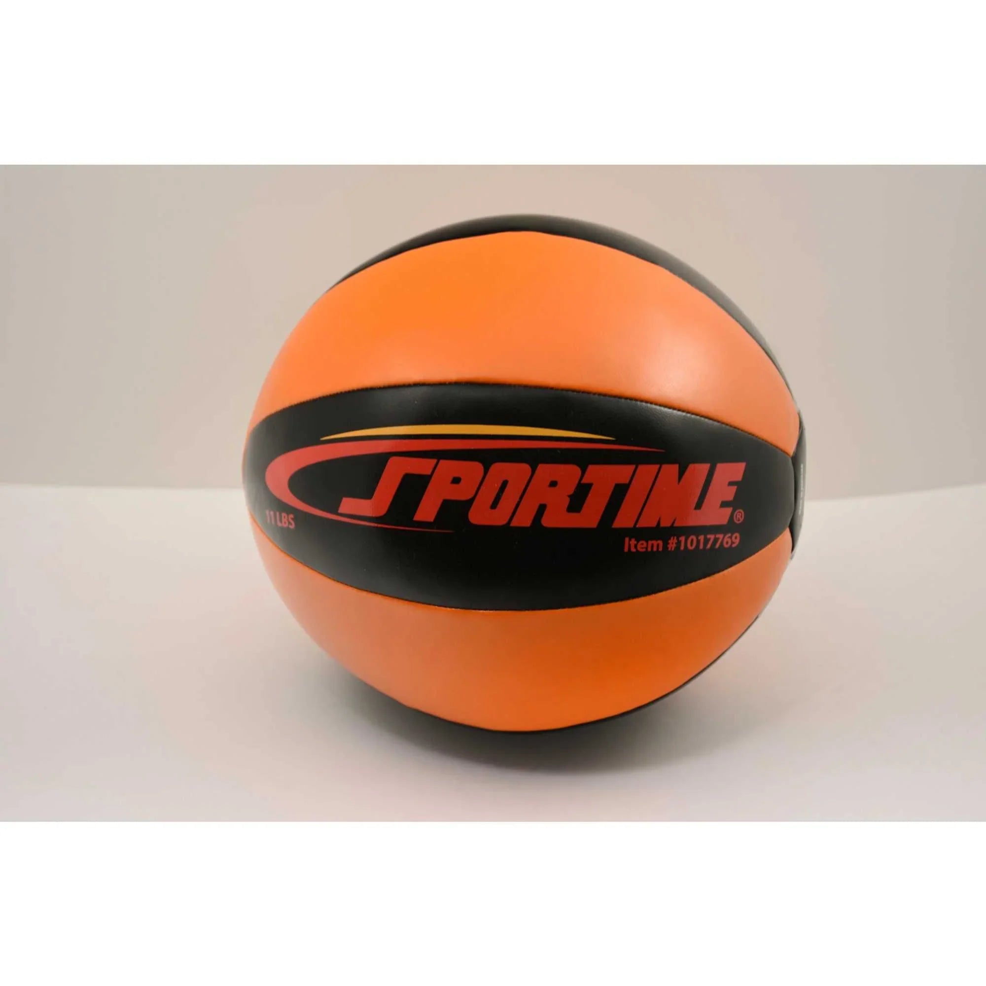Sportime Strength Medicine Ball, 11 Pounds, 9-1/2 Inches, Orange and Black