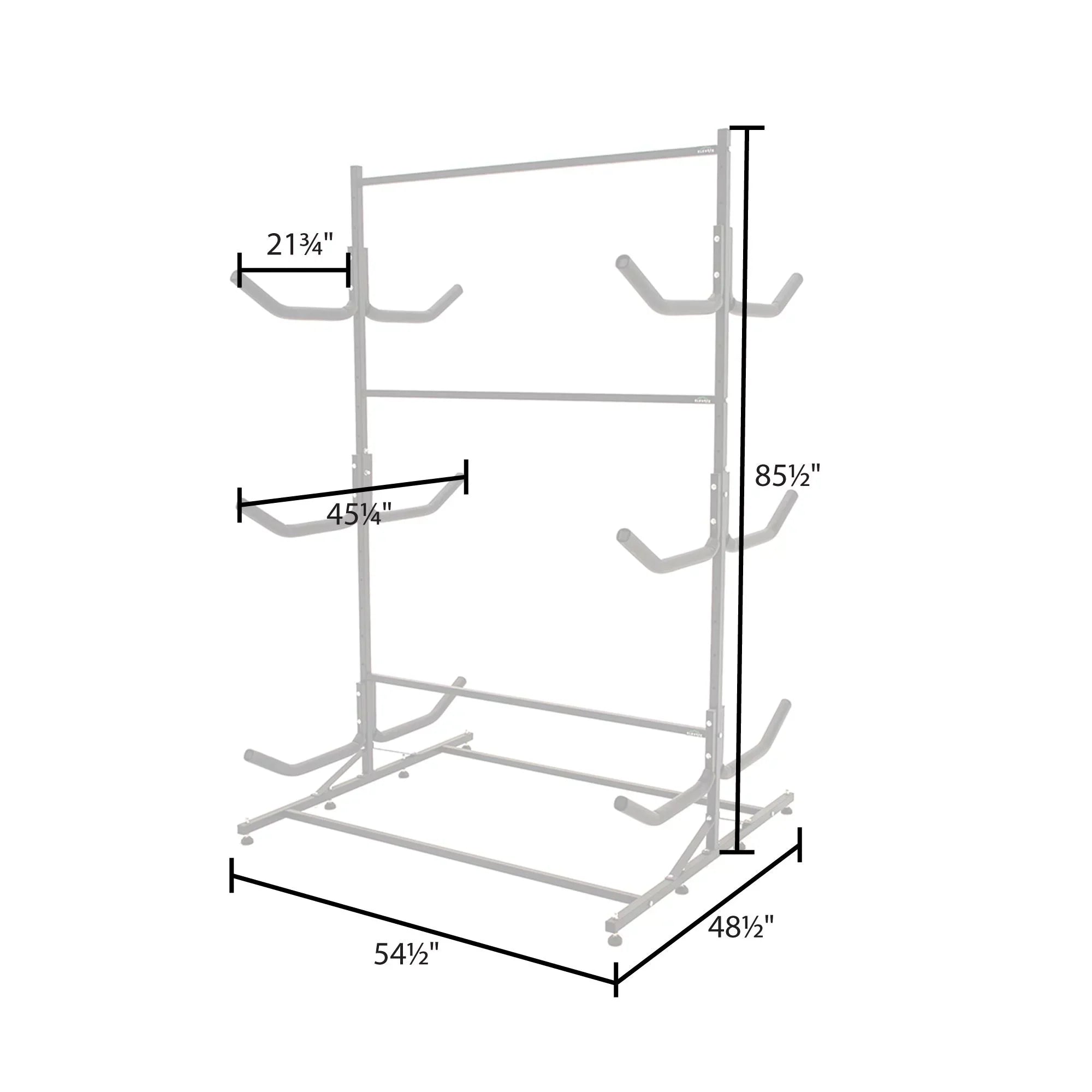 Elevate Outdoor Double-Sided 6 Kayak & SUP Storage Rack