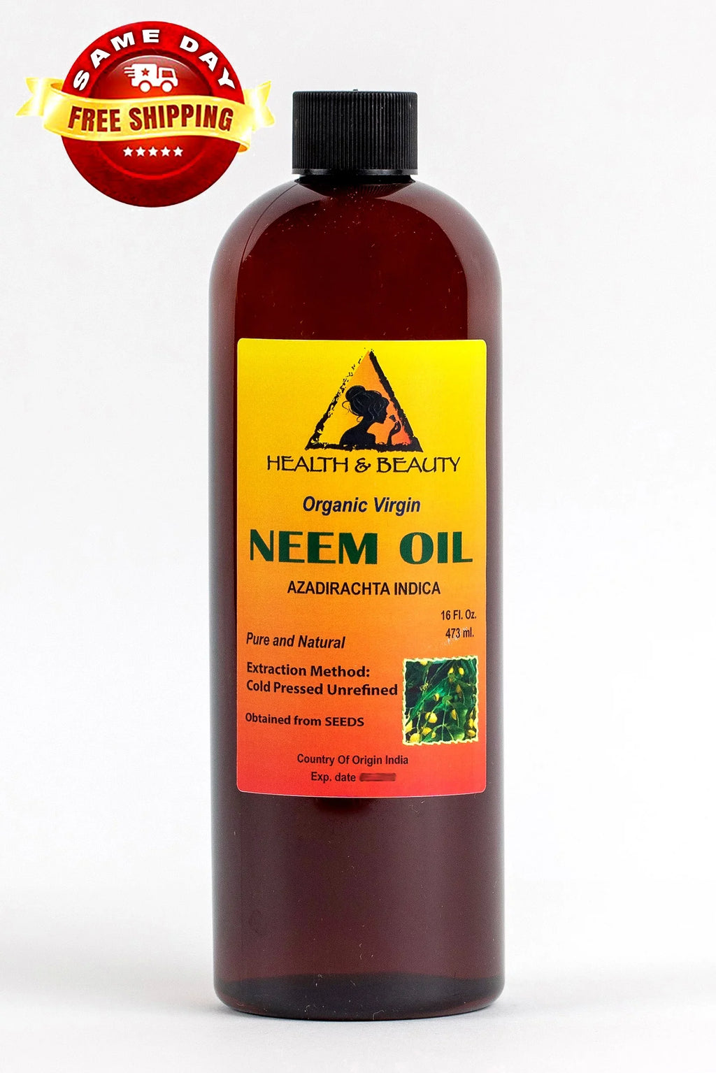 NEEM OIL ORGANIC UNREFINED CONCENTRATE VIRGIN COLD PRESSED RAW PURE 32 OZ