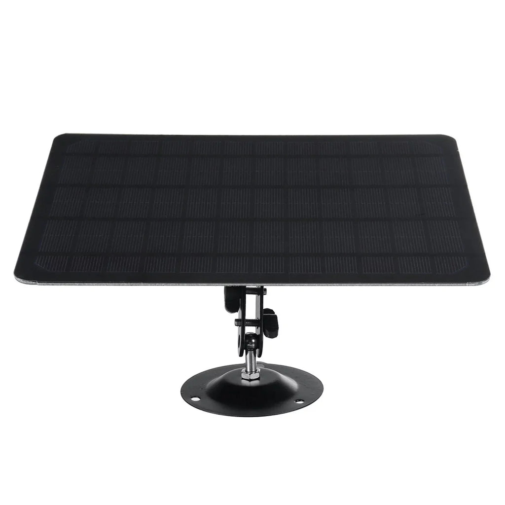 Shinysix USB Solar Panel 10W 6V Monocrystal Silicon Charging Plate, 360-degree Rotation, Waterproof, Wall Mounted for USB Camera