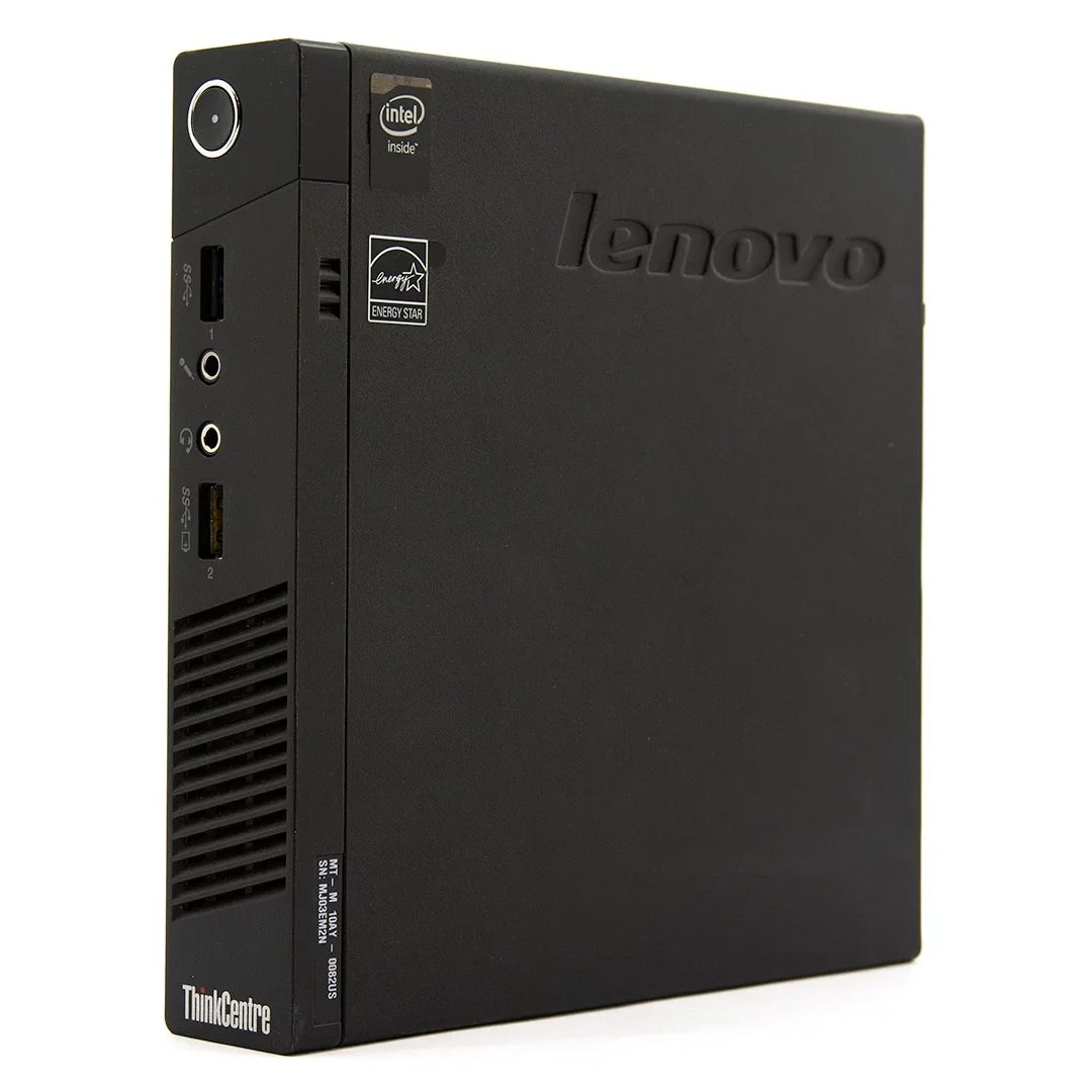 Refurbished Lenovo ThinkCentre M73 Tiny Form Factor Computer PC, 3.2 GHz Chipset Core i3, 4GB DDR3 RAM, 120GB SSD Hard Drive, Windows 10 Home 64 bit (Refurbished)