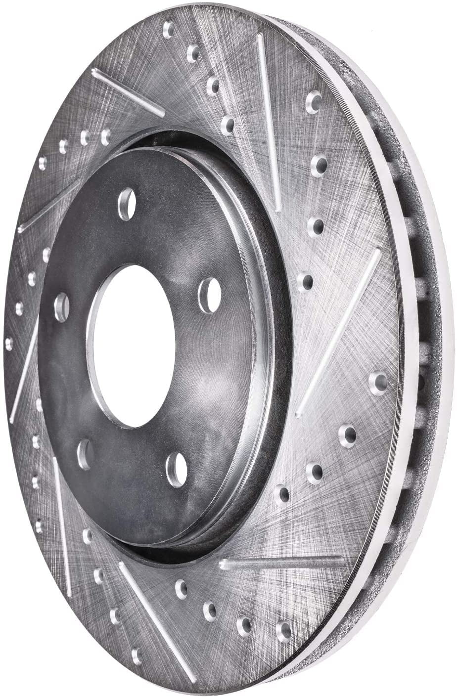 Detroit Axle - 11.50" (292mm) 5 Lug Rear Drilled and Slotted Brake Rotors Replacement for Infiniti G35 Nissan 350Z X-Trail Juke Leaf Rogue Select Sport Fits select: 2012-2013 NISSAN ROGUE S/SV