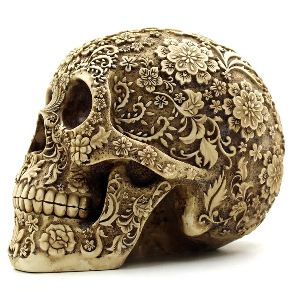 Mai Menghua Skull Skull Resin Decoration Halloween Spoof Props Foreign Trade European And American Horror Retro Face Decoration