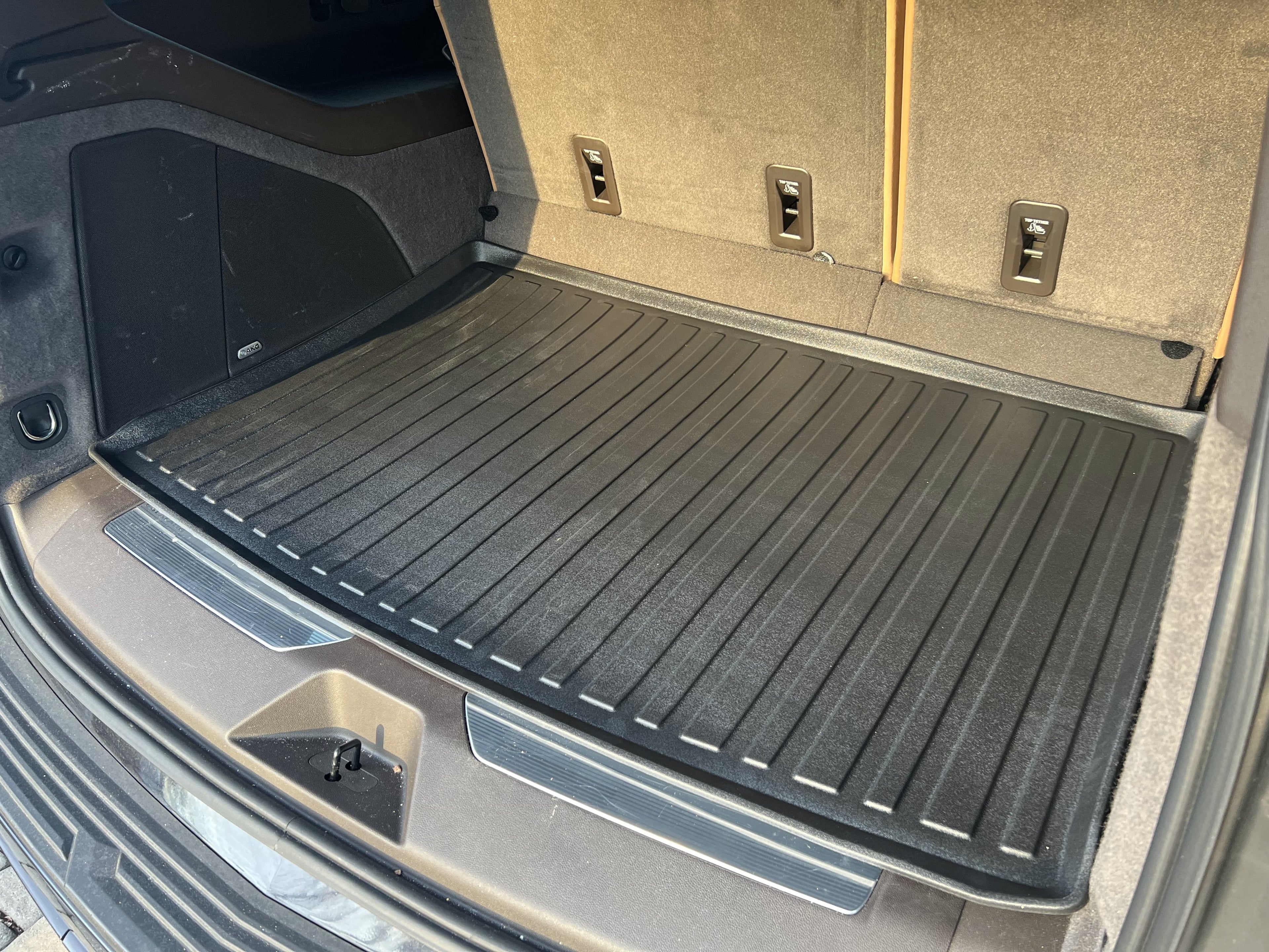 Premium Cargo Liner for GMC Yukon XL Denali 2021-2023 - 100% Protection - Custom Fit Car Trunk Mat - All-Season Black Cargo Mat - 3D Shaped Laser Measured Trunk Liners for Gmc Yukon XL