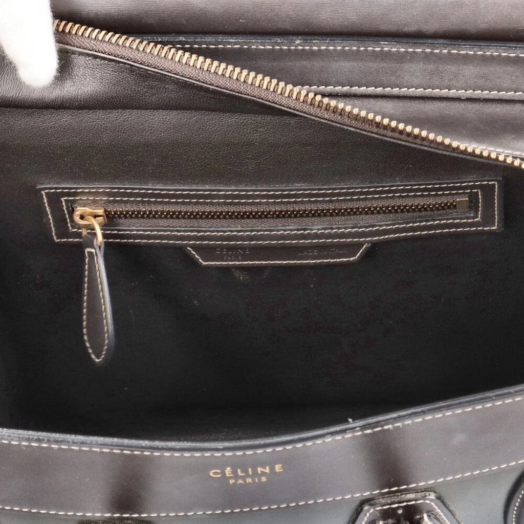 Pre-Owned Celine CELINE Micro Shopper Luggage Handbag Calf Ladies (Good)