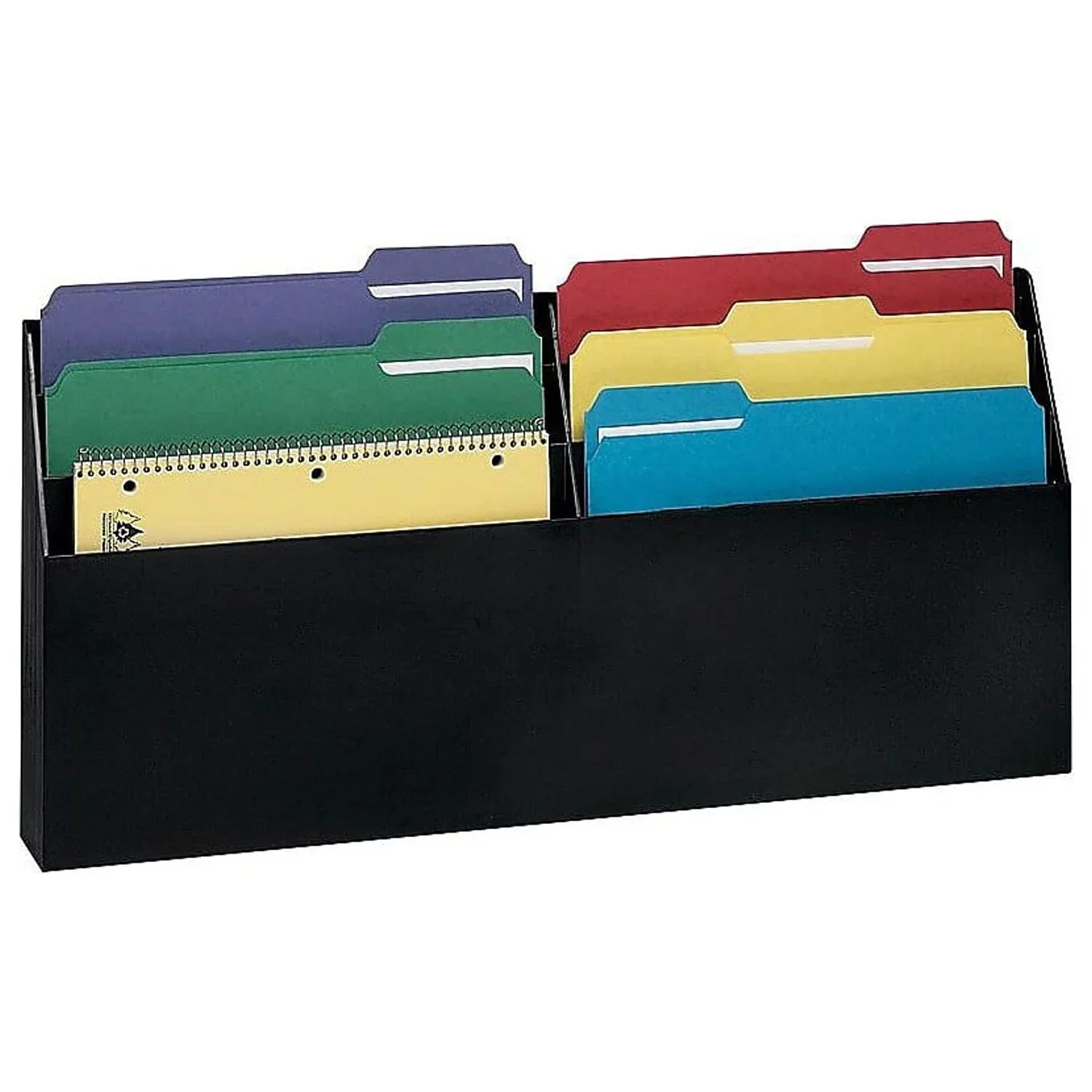 Rubbermaid 96060ROS Optimizers Six-Pocket Organizer, 24 5/8 x 2 3/4 x 11 1/2, Black