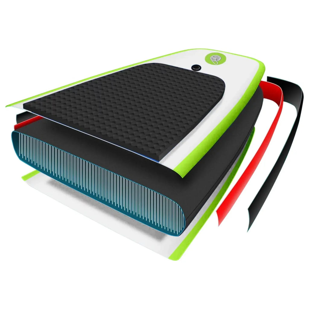 Carevas Inflatable Paddleboard Set Green and White