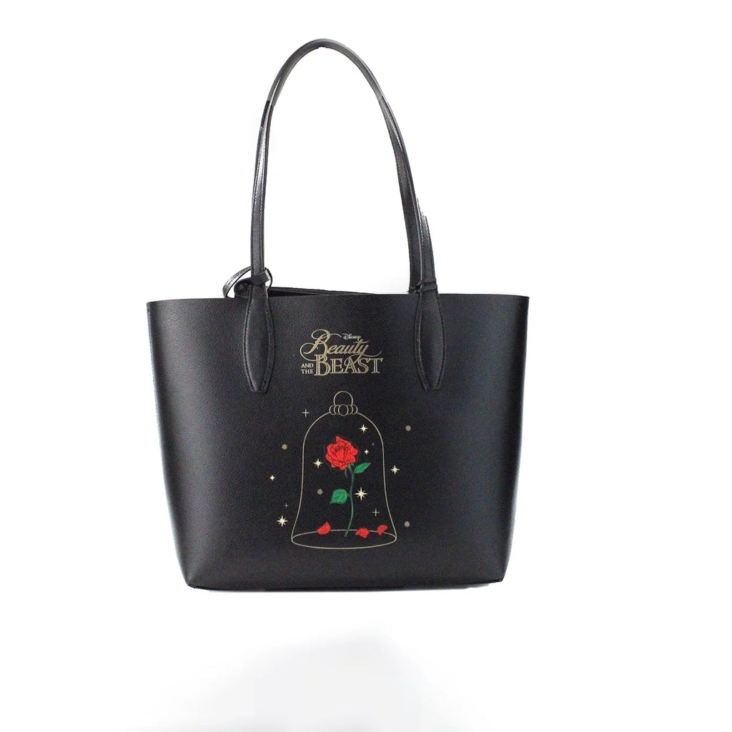 Kate Spade X Disney Beauty And The Beast Small Leather Reversible Tote Handbag
