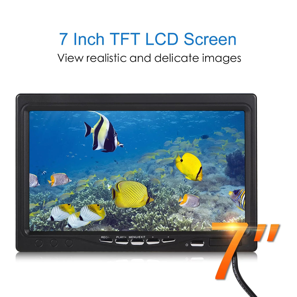 Pristin Underwater camera,15M/30M/50M Cable IP68 Waterproof Sea Lake IP68 Waterproof Sea Fish 12LEDs 7Inch/9Inch Camera Fish Sea Lake Boat 7Inch/9Inch LCD Monitor LCD Monitor 15M/30M/50M 7 /9 LCD