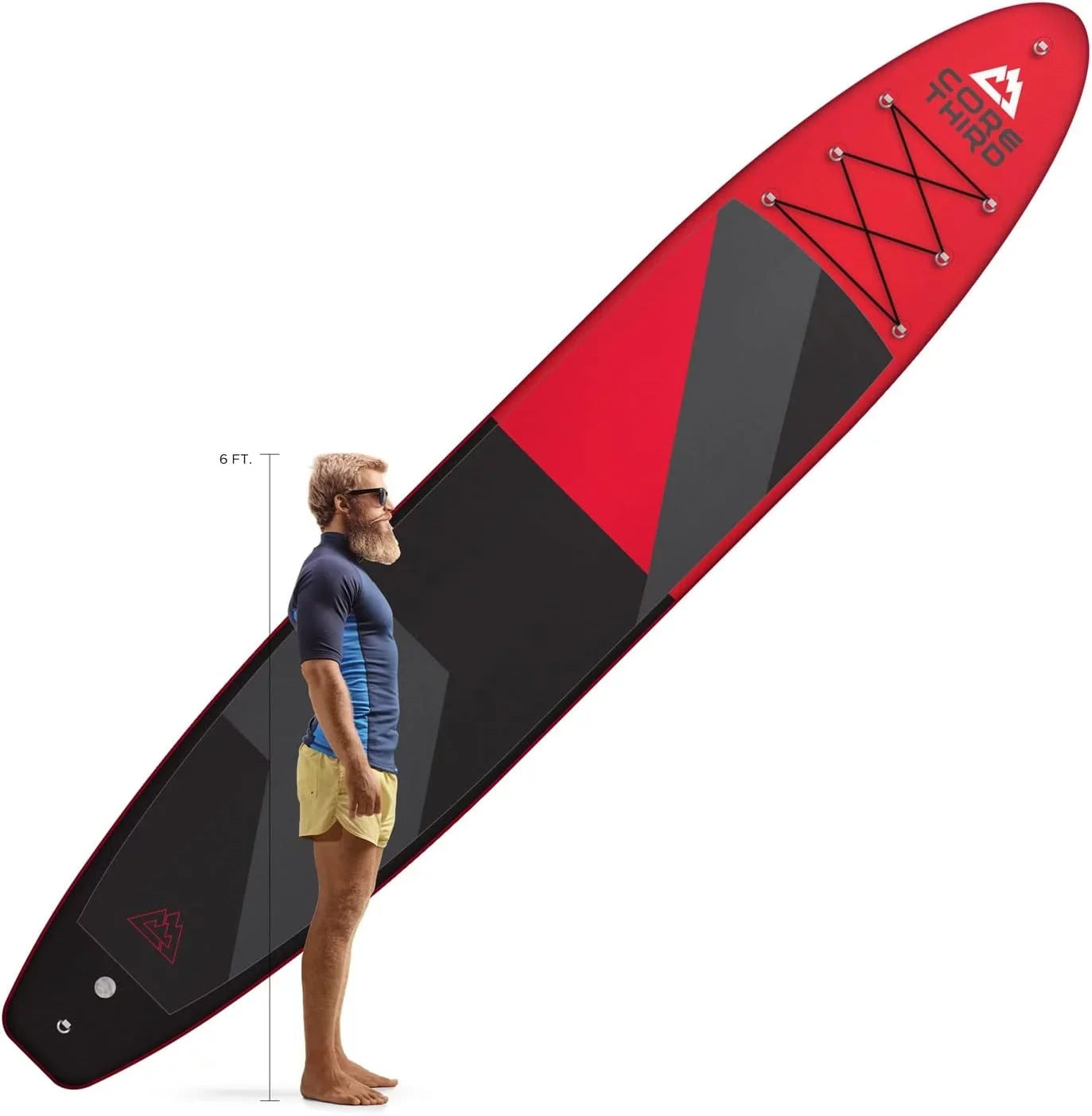 Core Third Tahoe 13'6" Inflatable Paddle Board for Beaches and Lakes with Complete SUP Kit