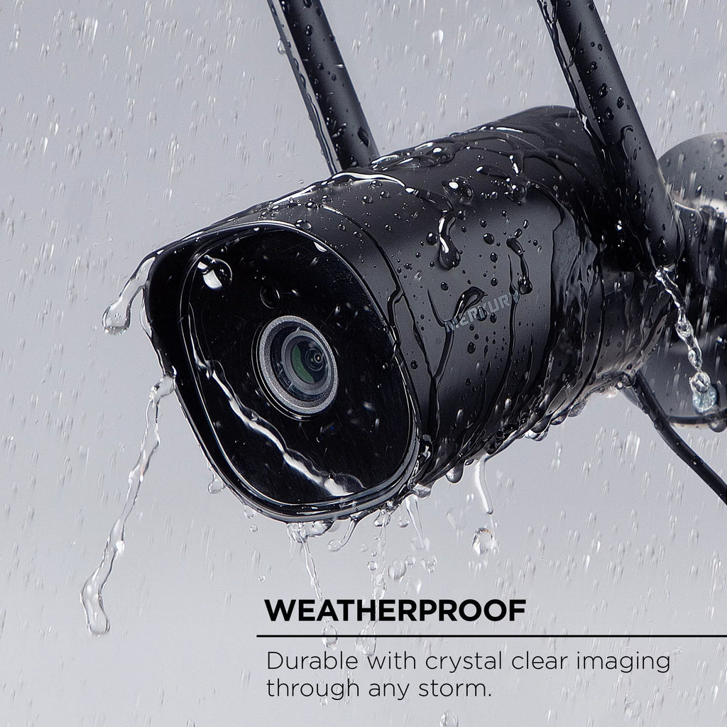 Merkury Smart 1080P Smart Outdoor Security Camera - Weatherproof, Night Vision, 2-Way Audio, Black, Wi-Fi