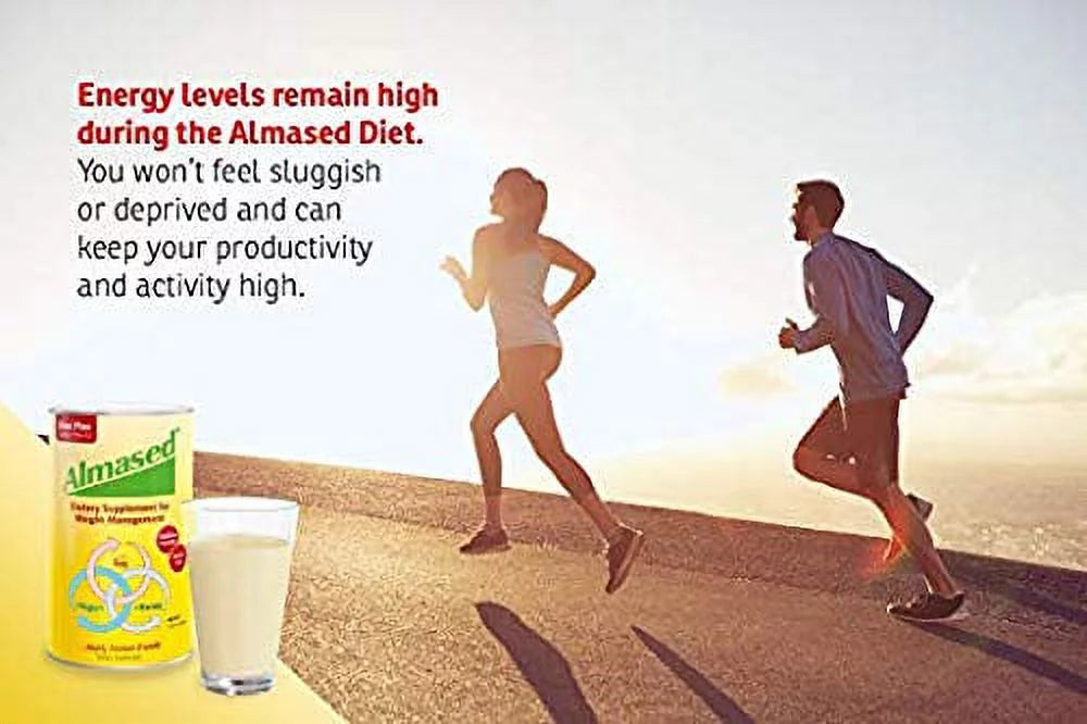 Almased Powder Multi Protein Meal Replacement Shake 17.6 oz Bundle with a Shaker Bottle and Lumintrail Measuring Spoon Set (3 Pack)