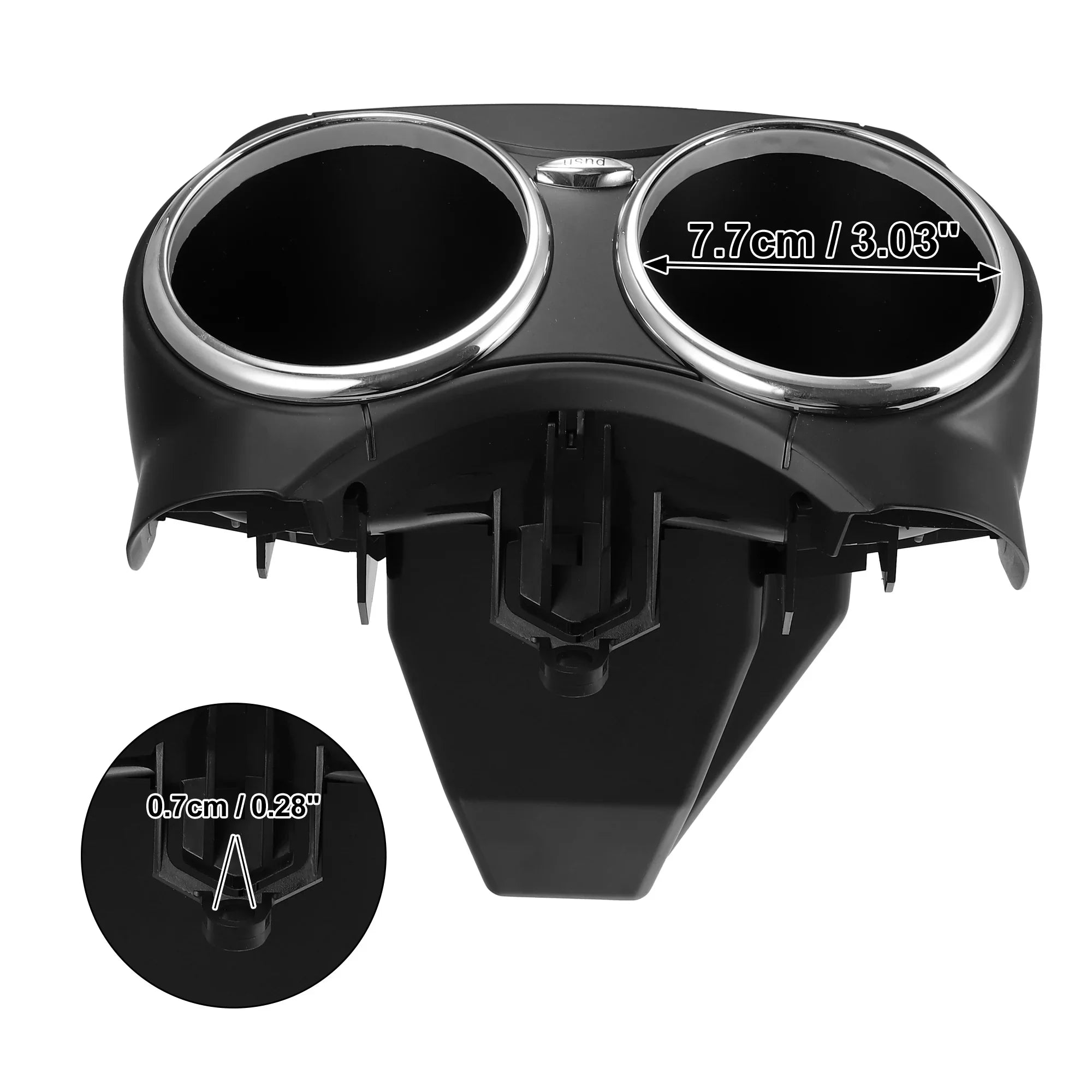 Unique Bargains Car Front Seats Cup Holder Storage Bracket Black Replace A21968004149051 for Mercedes Benz W219 06-11