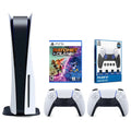 Sony Playstation 5 Disc Version Console with Extra White Controller, Surge FPS Grip Kit With Precision Aiming Rings and Ratchet & Clark: Rift Apart Bundle