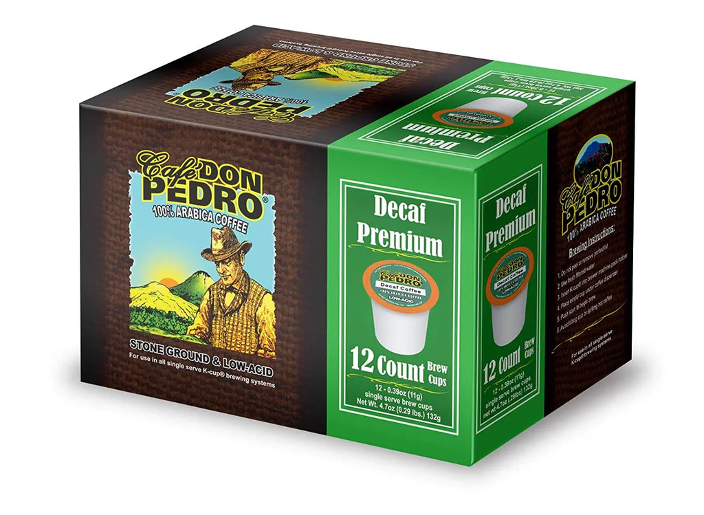 Cafe Don Pedro Assortment Pack Arabica Low-Acid Coffee Pods 72 Ct. - Compatible With Keurig K-cup Coffee Maker - Try 6 Different Coffees 12 Cups of Each - 100% Arabica