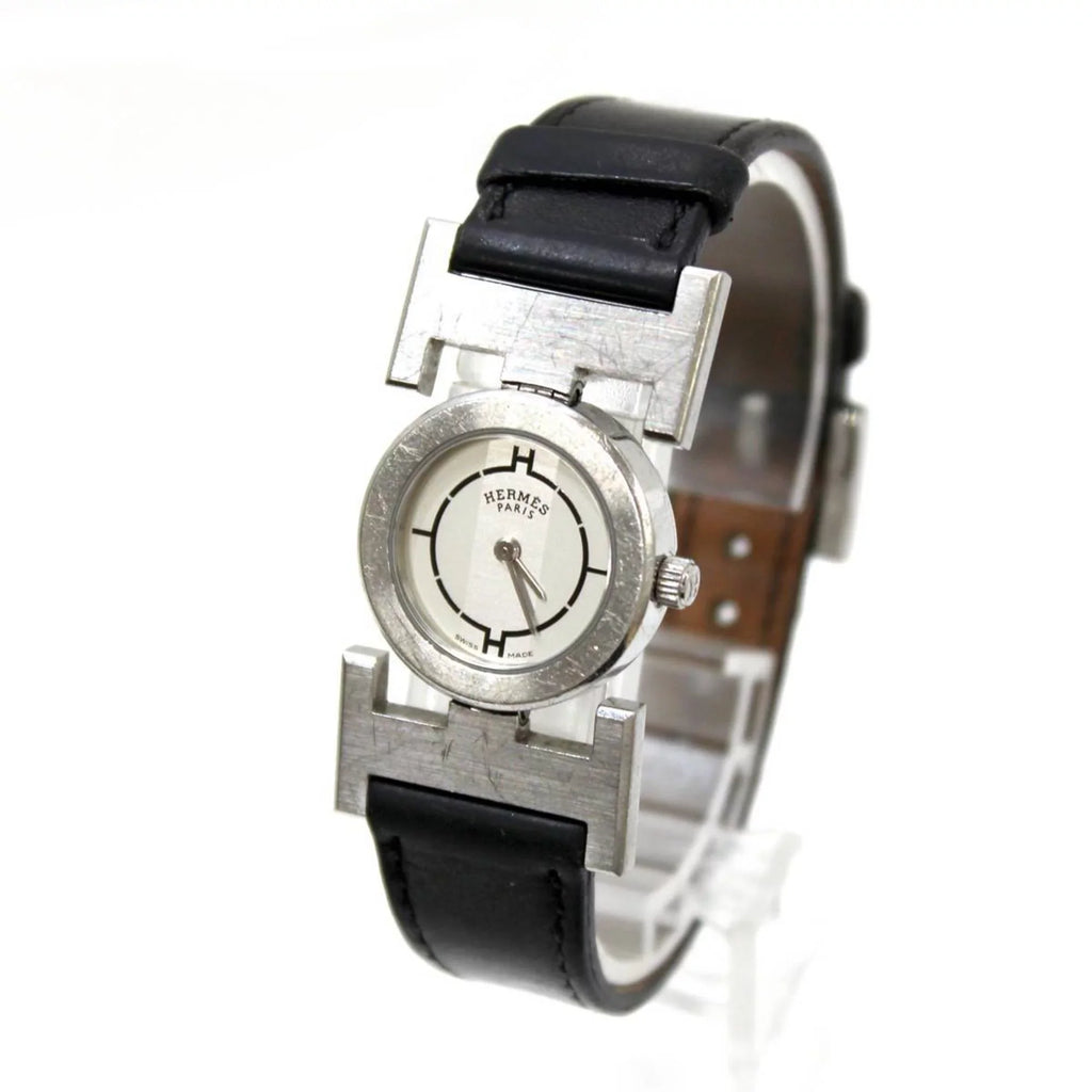 Pre-Owned HERMES Hermes paprika ladies quartz watch SS PA1.210 (Good)