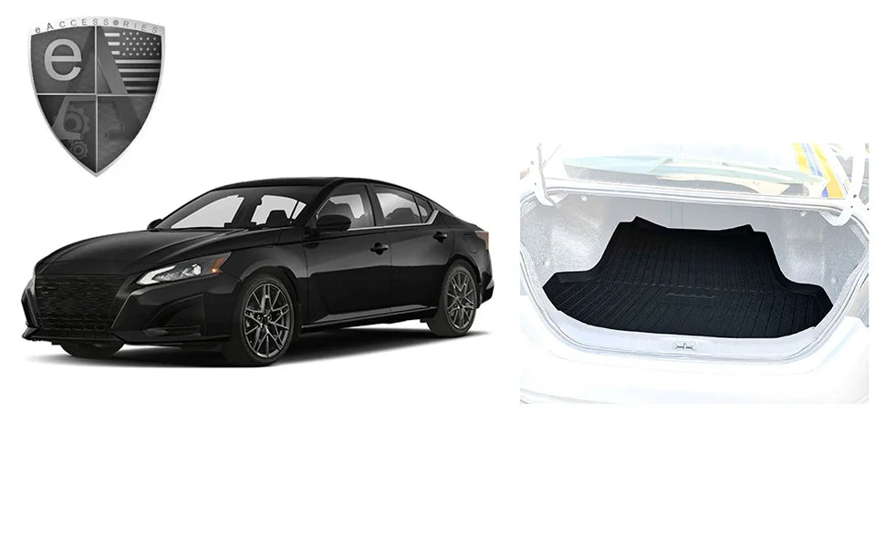 EACCESSORIES EA Cargo Liner – Trunk Mat for Nissan Altima 2013-2023 – Weather-Resistant Trunk Mats for Cars with Raised Lip – Non-Slip Car Trunk Mat Rubber – Easy to Install – Laser Pre-Cut Design