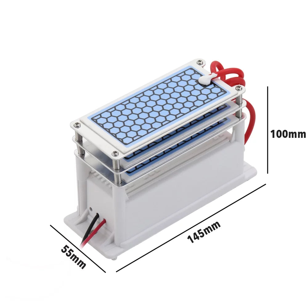 CACAGOO Portable Ceramic 15g/h Generator Long Life Three Tablets Integrated Plate Air Water Purifier
