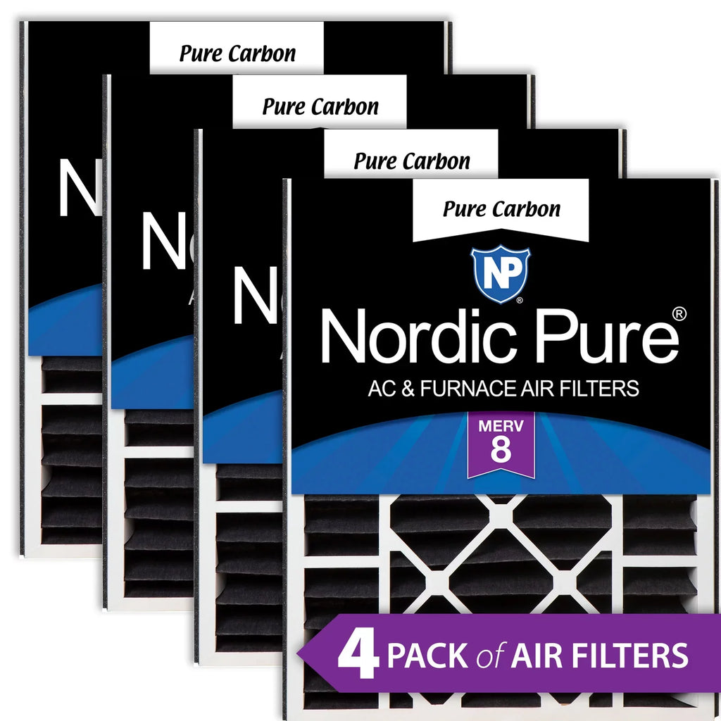 Air Bear 20x25x5 Replacement Pure Carbon Odor Reduction Merv 8 Air Filters 4 PK