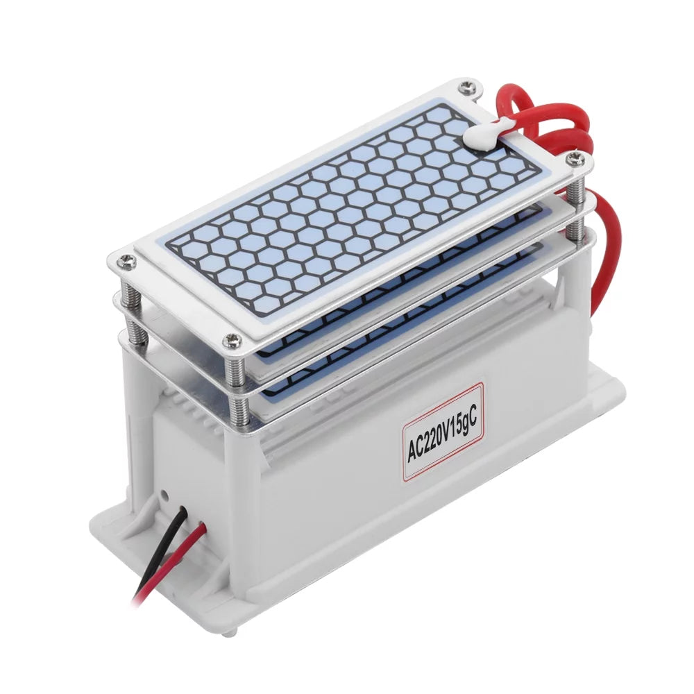 CACAGOO Portable Ceramic 15g/h Generator Long Life Three Tablets Integrated Plate Air Water Purifier